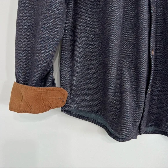 Jachs Outdoor Button Up Shirt Jacket XL Corduroy Cozy Fleece Blue - Picture 5 of 15